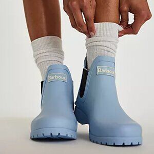 NEW BARBOUR Wilton Chelsea Storm Boots in blue for women 925 4m2